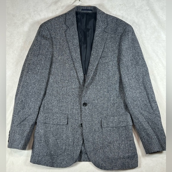J. Crew Ludlow 38R British Moon Herringbone Classic Gray Brown Blazer - Picture 2 of 13